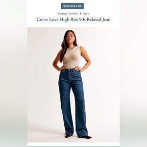 ABERCROMBIE & FITCH Curve Love High Rise 90s Relaxed Jean